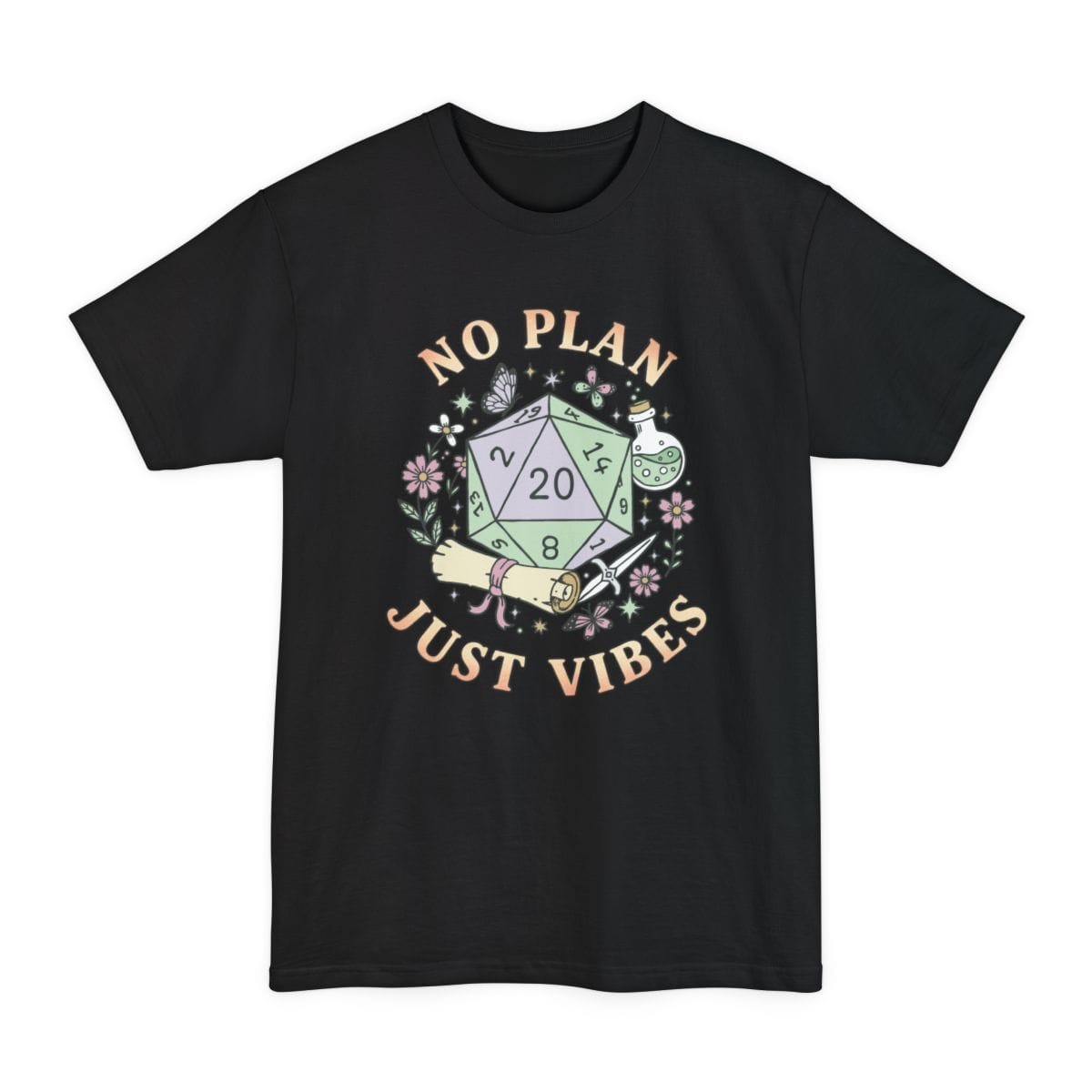 No Plan Just Vibes D&D Tall T-Shirt