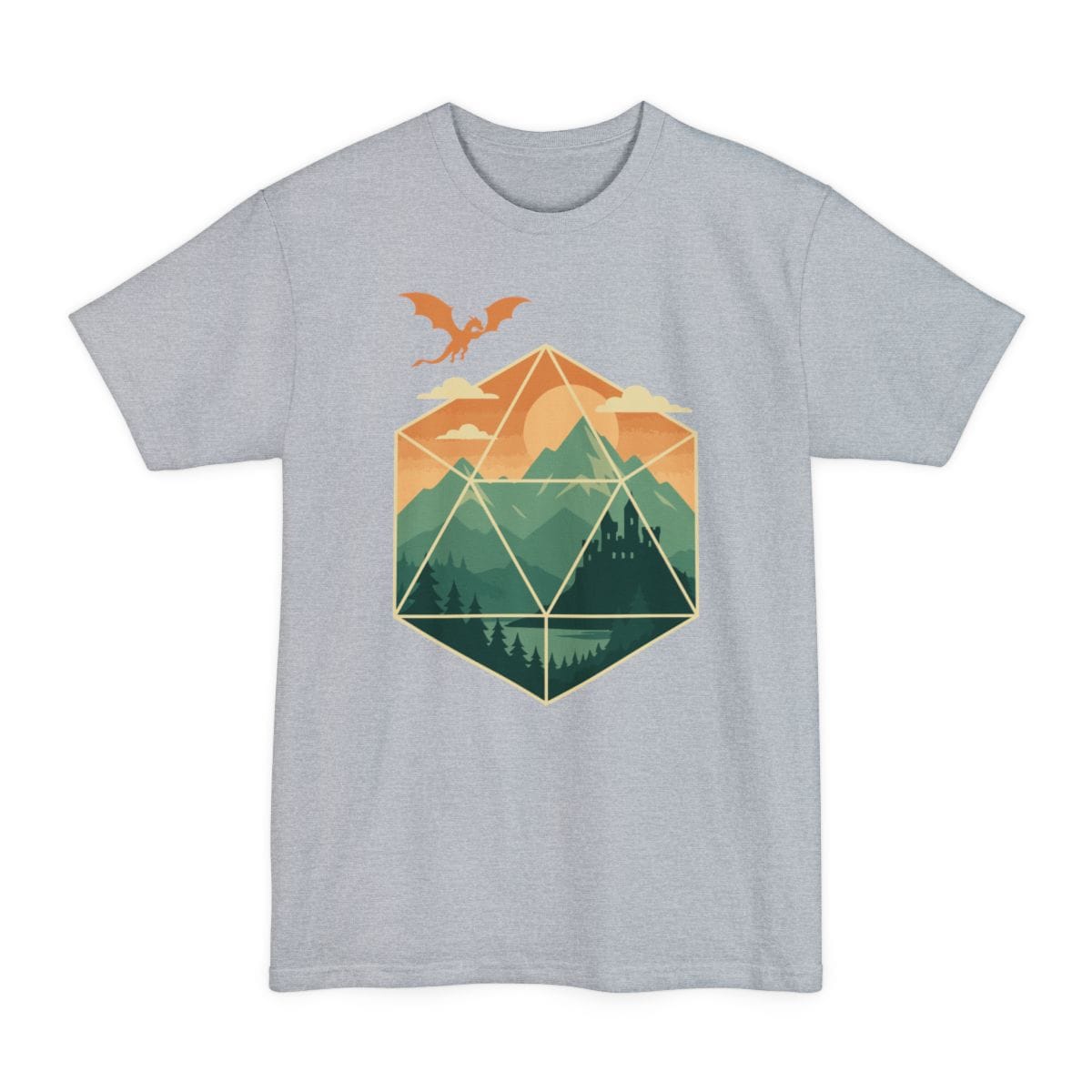D20 Mountain Landscape Tall T-Shirt