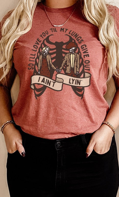 Love You Til My Lungs Give Out Graphic Tee T-Shirt