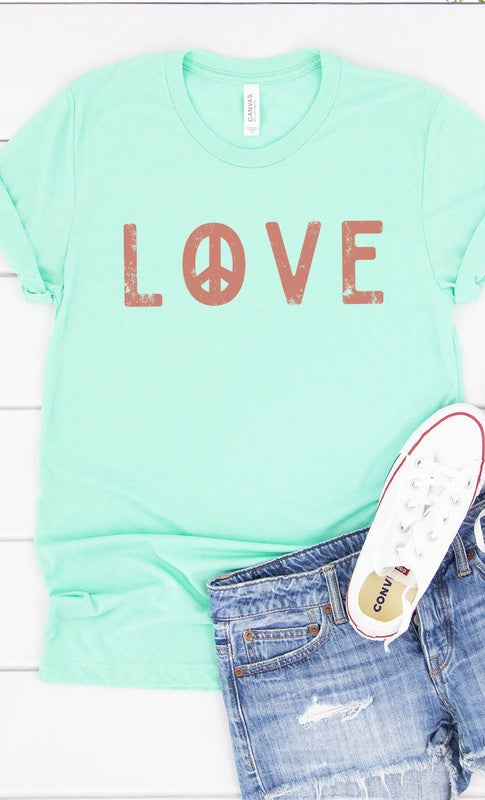 Peace Love Graphic Tee T-Shirt PLUS