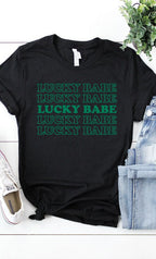 Retro Lucky Babe Graphic Tee T-Shirt