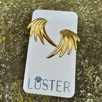 Brass Wing Unique Statement Earrings