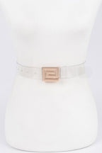 Metal Buckle Vegan Belt