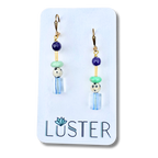 Glass +Stone Lightweight Dangle Earrings