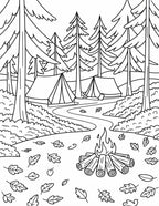 Autumn Landscapes Coloring Book – 150 Pages (Digital Download PDF)