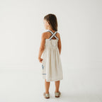 Azurea Hand-Embroidered Linen Dress | Artisan Floral Heirloom
