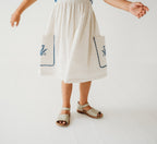 Azurea Hand-Embroidered Linen Dress | Artisan Floral Heirloom