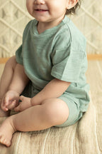 Checkered Short Sleeve Baby Lounge set