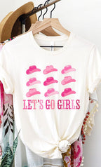 Lets Go Girls Cowgirl Hat Graphic Tee T-Shirt PLUS