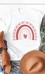 Valentines Day Rainbow Graphic Tee PLUS