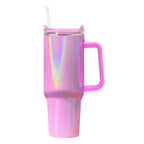 40oz Sublimation Glitter Holographic Stainless Tumbler w/ Handle