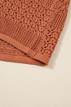 Redwood Burl Mixed Pattern Knitted Open Front Plus Cardigan