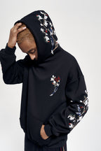 KH9083 Flowers Birds Embroidery Hoodie