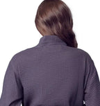 Knee-Length Waffle Robe for Women