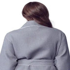 Women’s Waffle Piping Bathrobe – Lightweight Spa-Style Comfort
