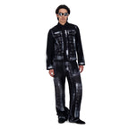 COATING DENIM PANTS BLK/SIL