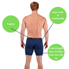 Men's 6" Inseam Bamboo Rayon Boxer Briefs - 4 Pack
