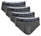Men's Bamboo Rayon No Fly Briefs Available in all sizes & 3 Colors, 4 Pack