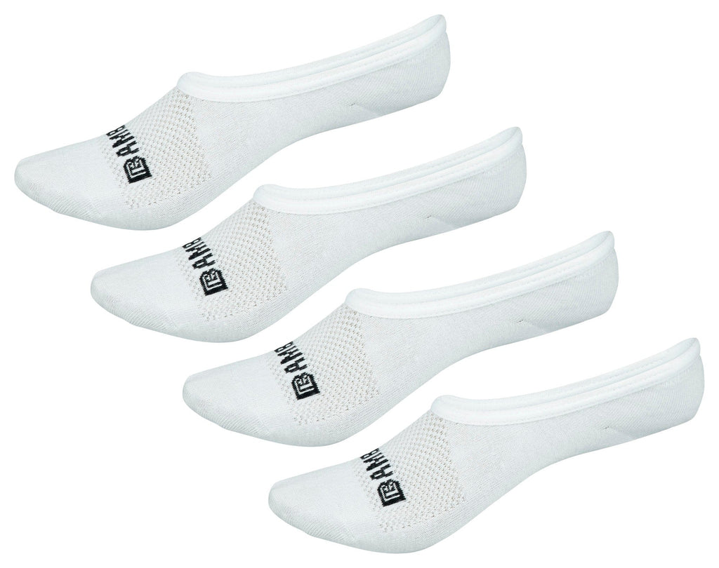 Super Low Cut No Show Bamboo Rayon Socks - 4 Pair