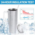40oz Rough textured Shimmer Glitter Blank Sublimation Tumbler