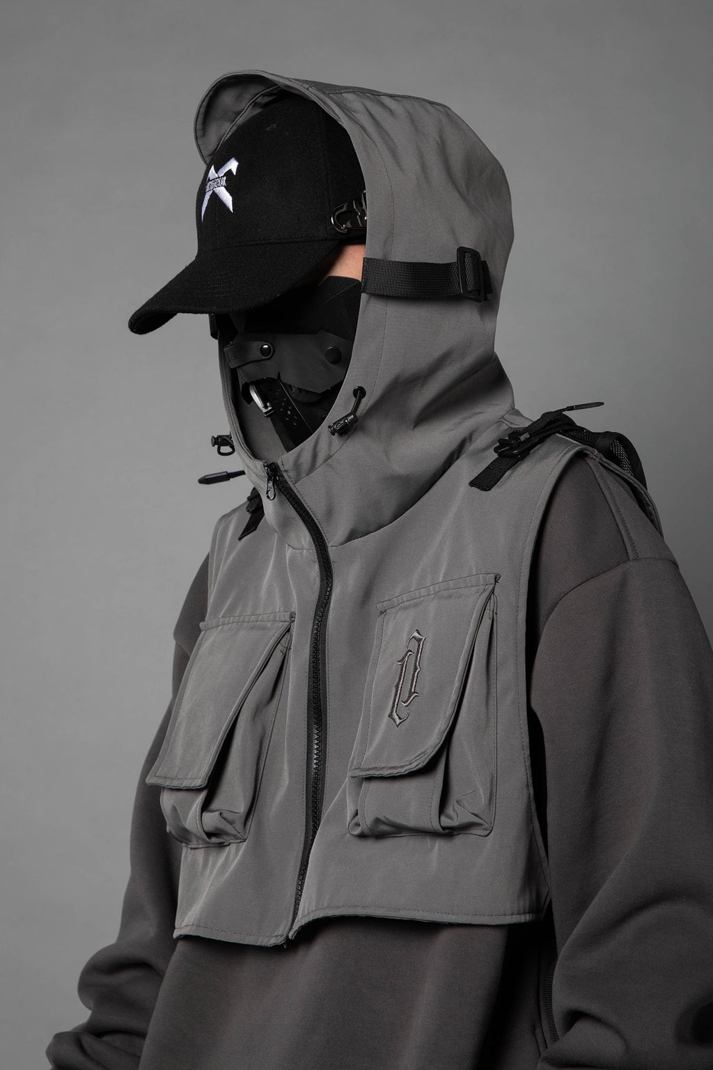 HiH34 Grey Tech Guard Hoodie