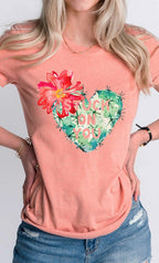 Blooming Cactus Stuck on You PLUS SIZE Graphic Tee T-Shirt
