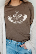 Ornamental Luna Moth Summer Night Graphic Tee T-Shirt