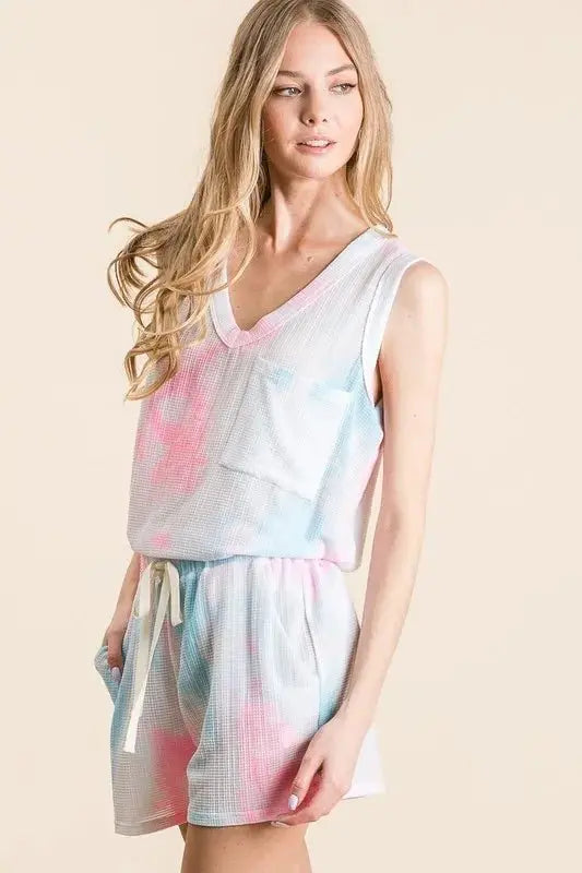 Women's Loungewear Set Knit Loungewear Set - Tie Dye Soft & Comfy - Women's Two Piece