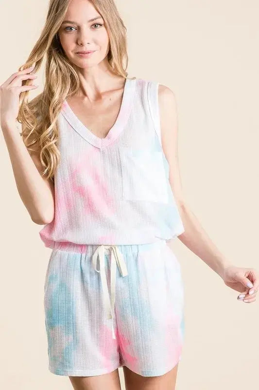 Women's Loungewear Set Knit Loungewear Set - Tie Dye Soft & Comfy - Women's Two Piece