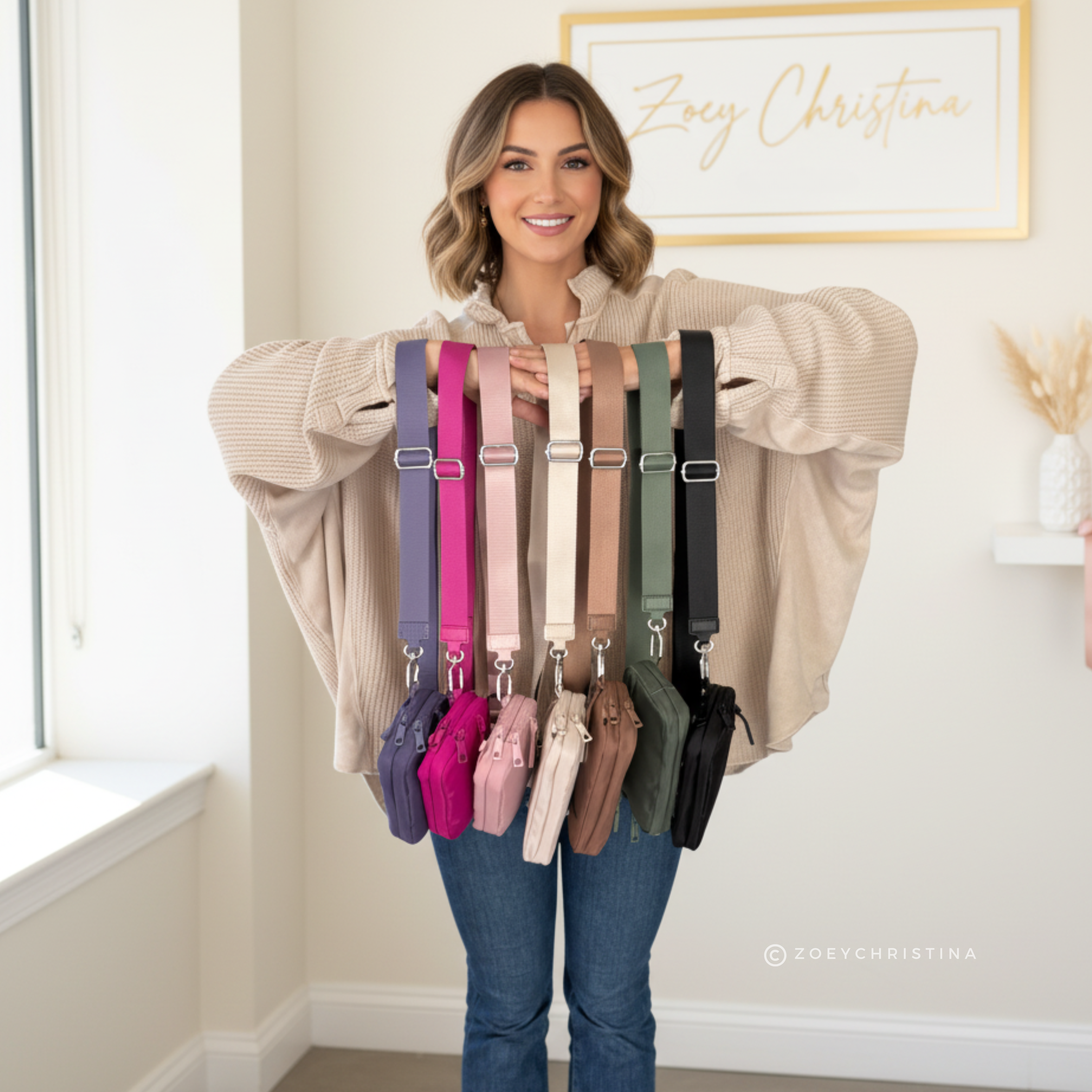 Convertible Crossbody & Wristlet Wallet Bag – 7 Colors | 2-Zipper Purse with Card Slots, Phone Holder & Adjustable Strap