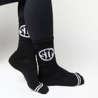 Black Sip Casual Crew Socks