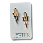 Brass Interlocked Dangle Earrings