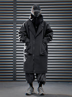 HiJ36 Black Urban Trench Coat