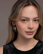 Beaded Handwoven Ginkgo Leaf Stud Earrings