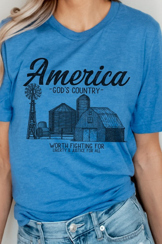America Gods Country Graphic Tee T-Shirt