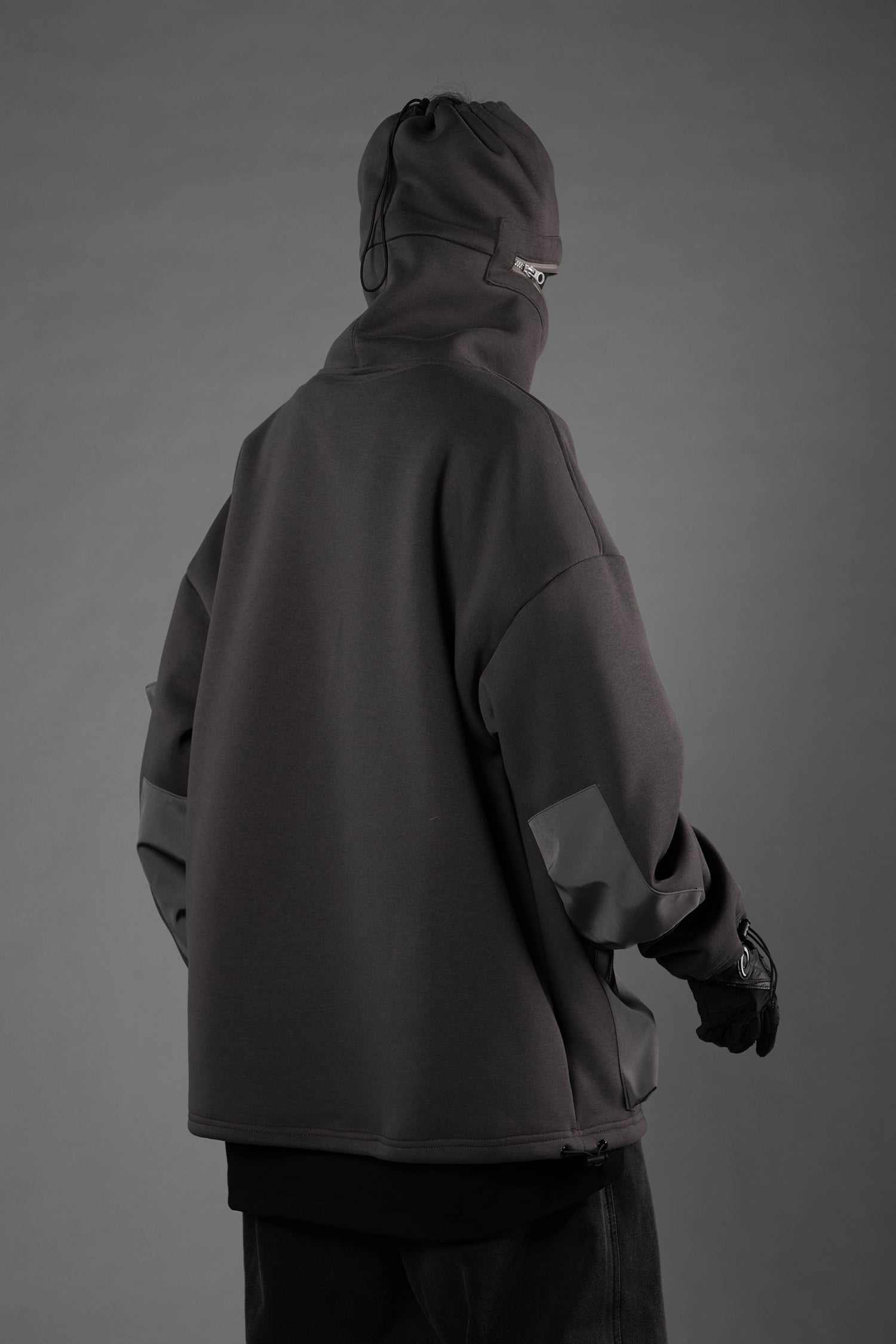 HiH33 Grey Utility Hoodie