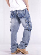 Men's Loose Fit Cargo Jeans