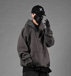 HiH38 Grey Layered Hoodie