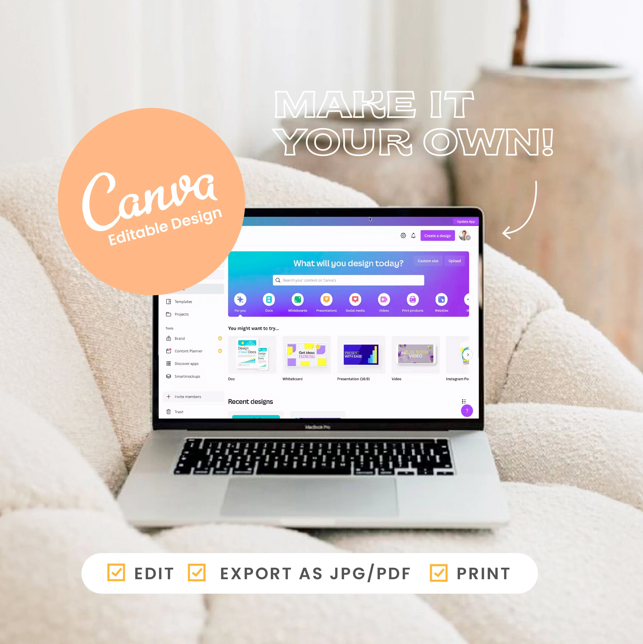 60th Birthday Photo Collage Template – Canva Editable, Digital Download