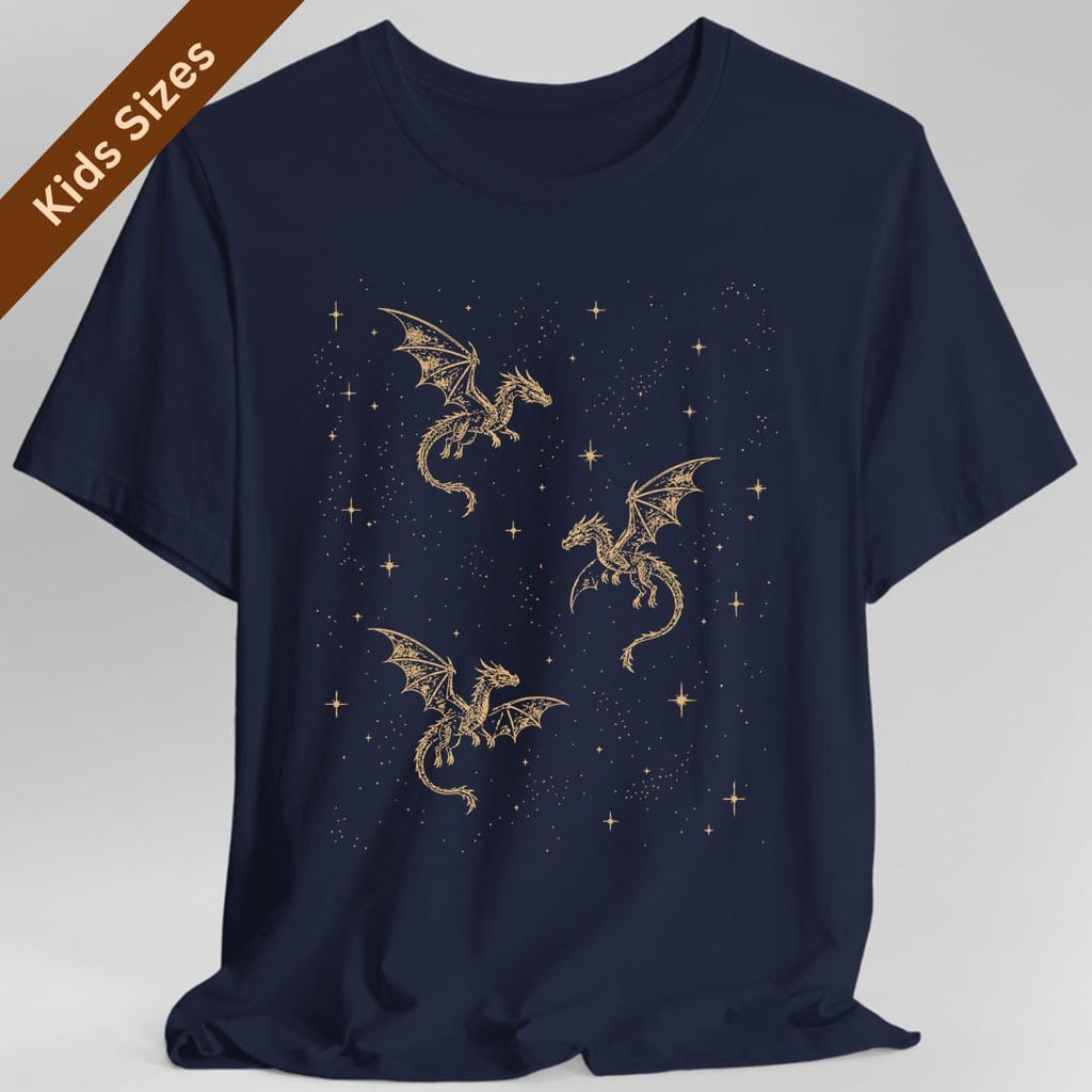 Celestial Dragons and Stars Kids T-Shirt