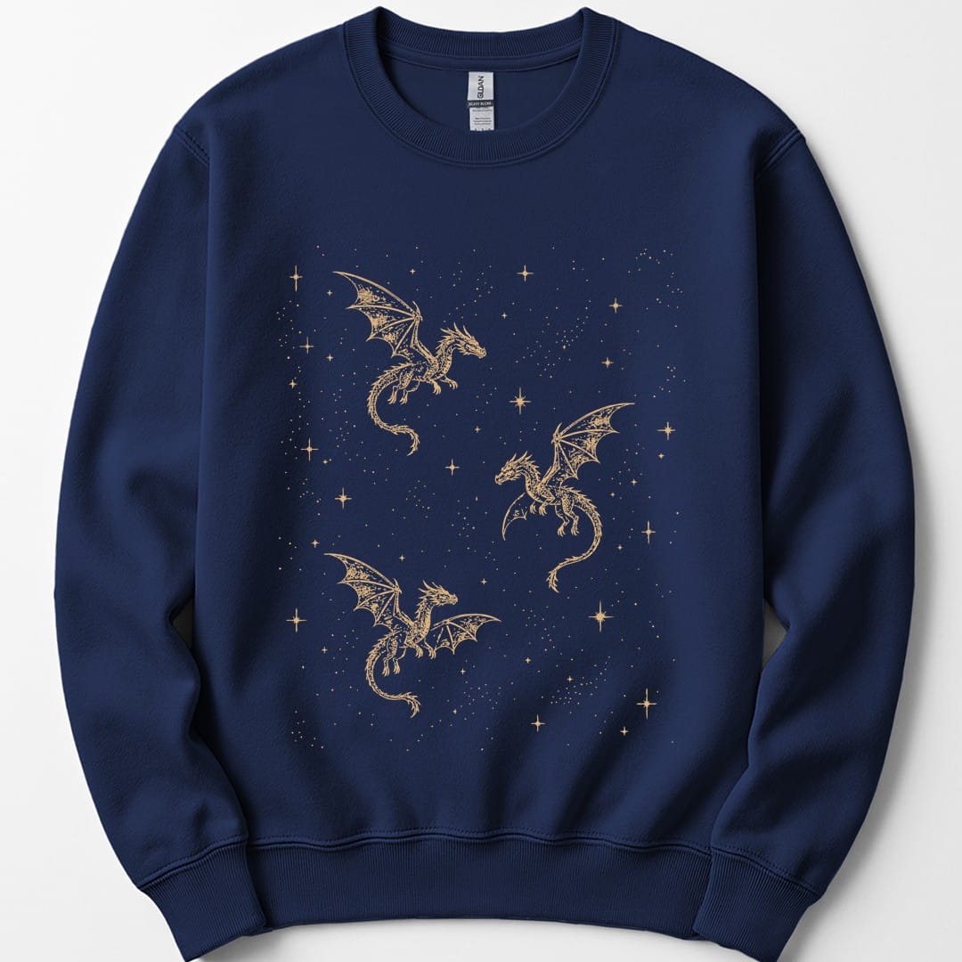 Celestial Dragons and Stars Sweatshirt