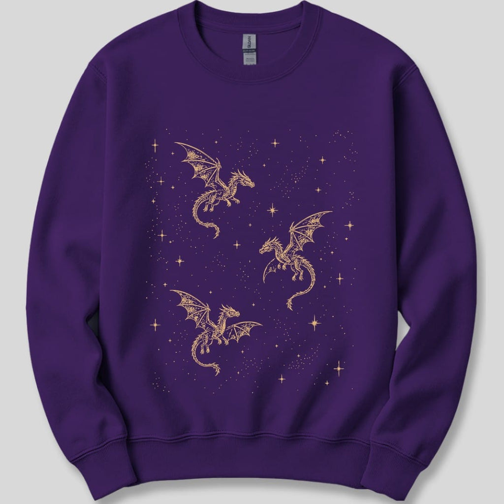 Celestial Dragons and Stars Sweatshirt