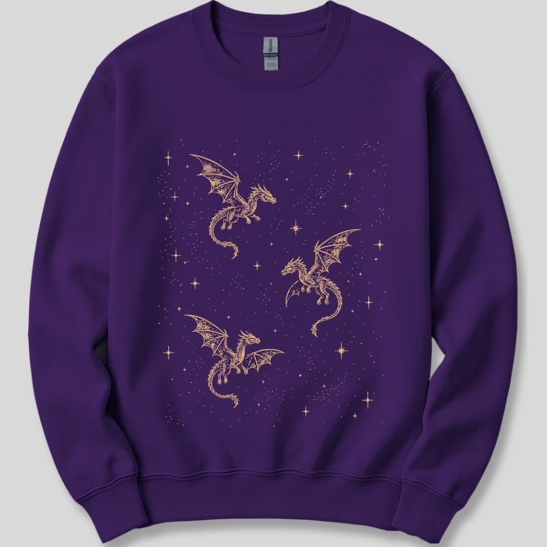 Celestial Dragons and Stars Sweatshirt