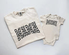 Cream Checkerboard Mama & Mini Matching Set | Mother Daughter Outfits