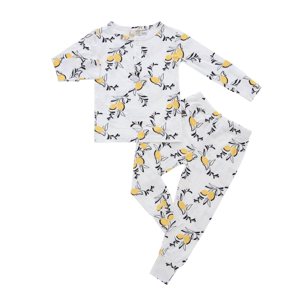 Amalfi Coast Lemon White Two-Piece Set