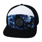 **ADULT** Color Vibes Hat - Flat Bill - Artist Storm - Black / White - Laser Mesh