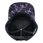 **ADULT** Color Vibes Hat - Flat Bill - Blue Fall Camo - Charcoal / White - Laser Mesh