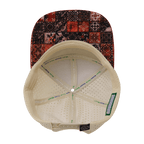 **ADULT** Color Vibes Hat - Flat Bill - Copper Stitch - Red Rock / Cream - Laser Mesh