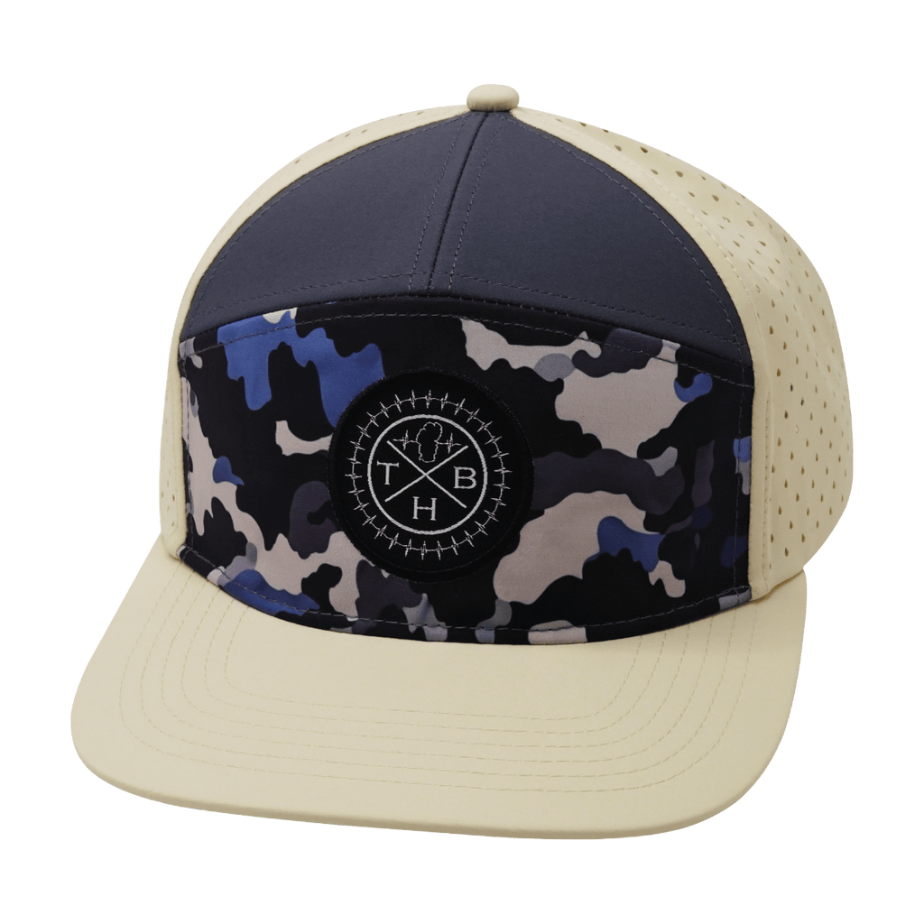 **ADULT** Color Vibes Hat - Flat Bill - Dusk Camo - Cream / Charcoal - Laser Mesh