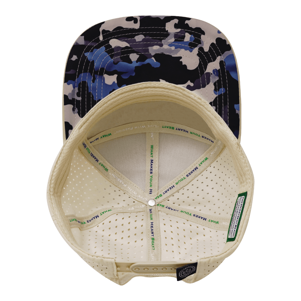 **ADULT** Color Vibes Hat - Flat Bill - Dusk Camo - Cream / Charcoal - Laser Mesh